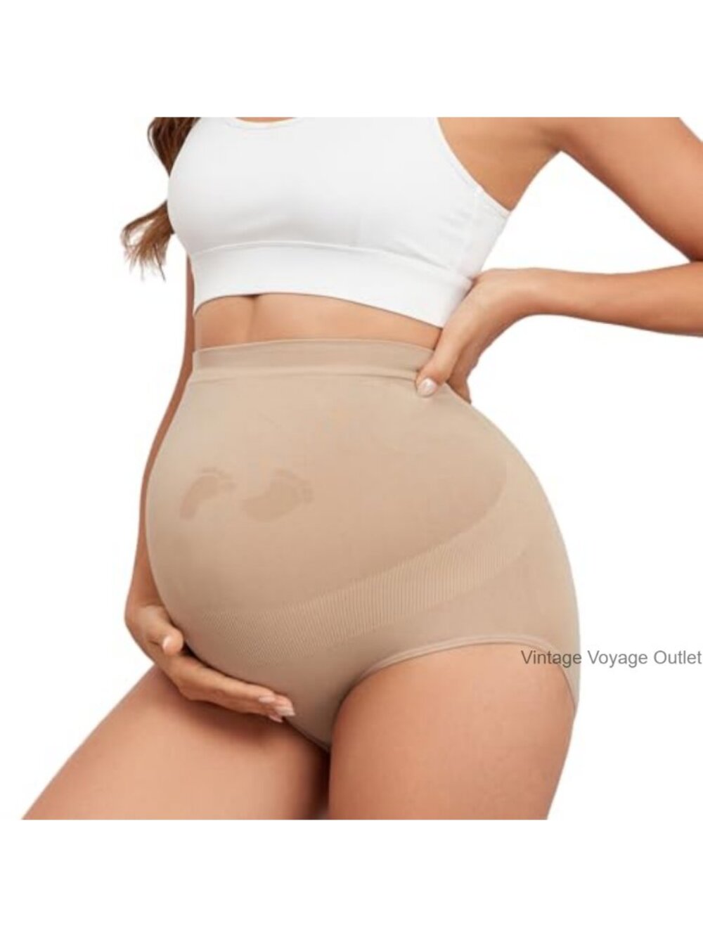 Seamless Maternity Underwear High Waist Belly Support Pregnancy Panties